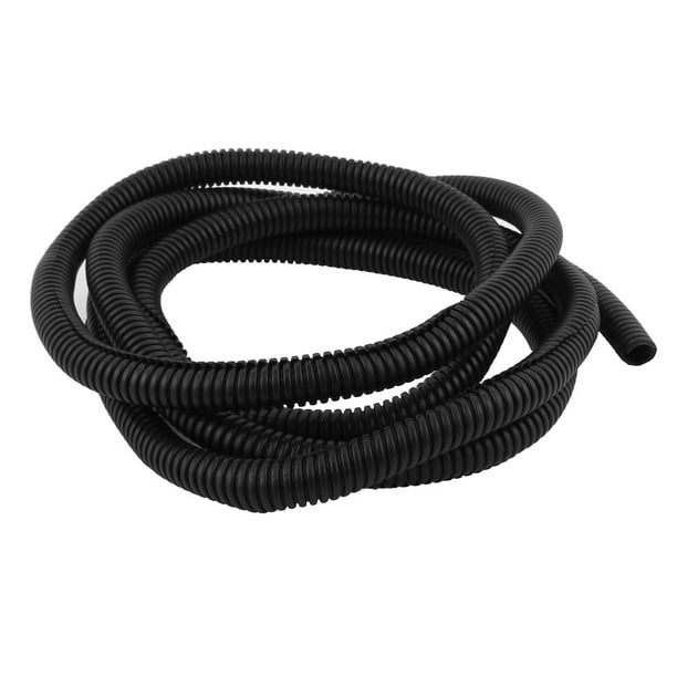 PVC Opened Flame Retardant Corrugated Hose Tube 11mm Dia 2.5M Length Black PVC Opened Flame Retardant Corrugated Hose Tube 11mm Dia 2.5M Length Black